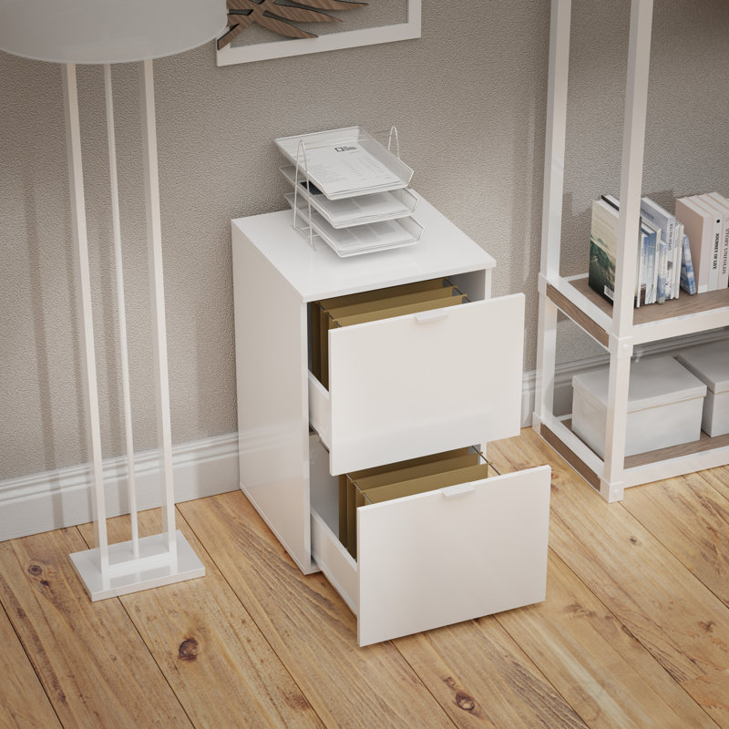 Table de chevet / petit bureau 2 tiroirs Dallas - rangement polyvalent - l 17,8 po - blanc