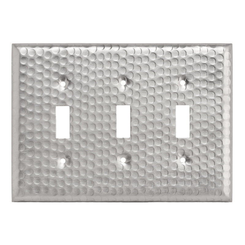 3 - Gang Toggle Light Switch, Nickel, 1