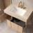 36'' Wall Mounted Single Sink Bathroom Vanity with Solid Surface Top-109634270
