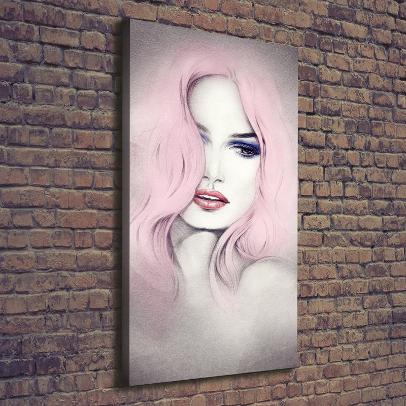 Abstraction Of A Woman - Wrapped Canvas Print