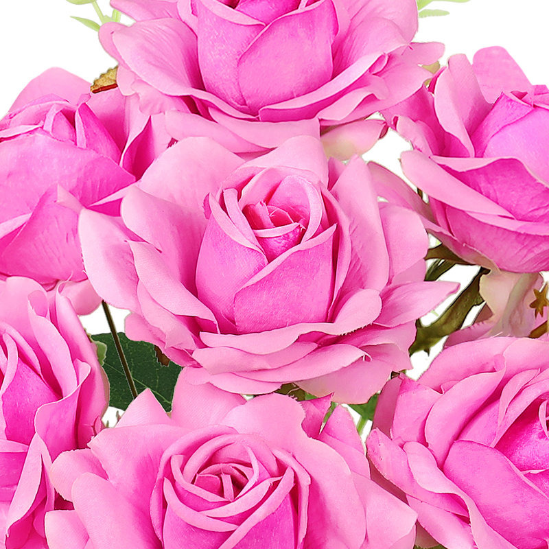Bouquet de tiges de roses artificielles gardénia, Rose millennial