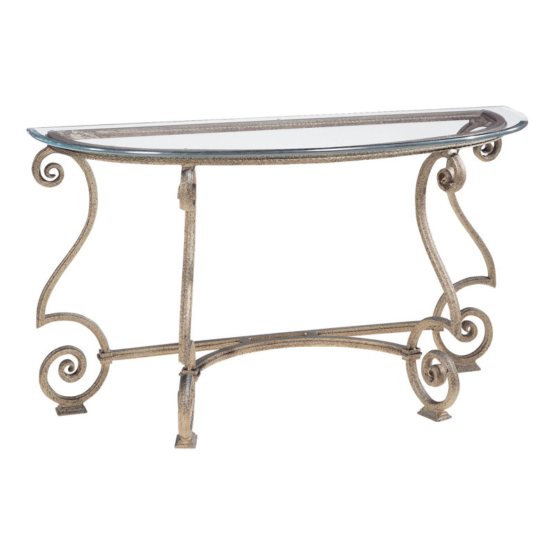 Solano 60.63'' Glass Top Console Table
