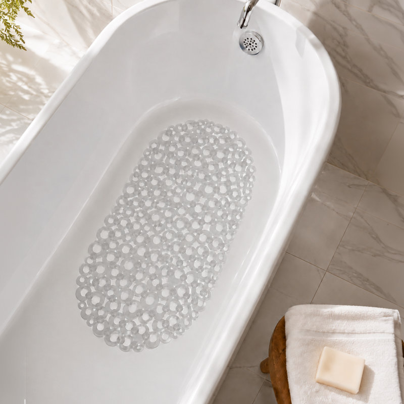 Otto Anti Slip PVC Bath Mat 69Cm X 36Cm, Clear