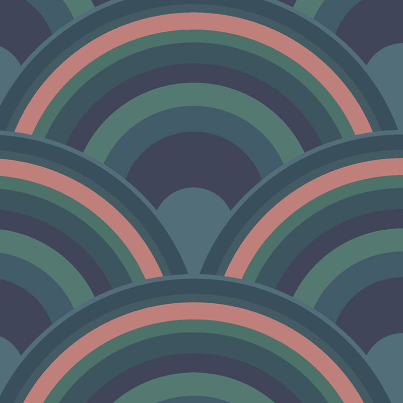 Geometric Wallpaper Double Roll, Surf