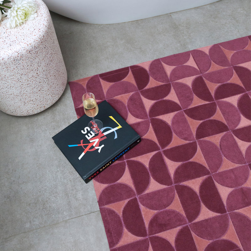Horizons Geometric Area Rug in Pink, Rectangle 5'3" x 7'6"
