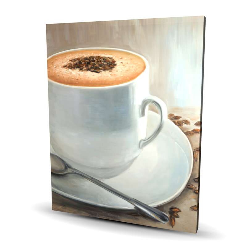 Cappuccino Time - Toile de cuisine brune pour la décoration intérieure