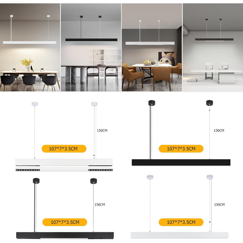 - Light Matte Black LED Pendant