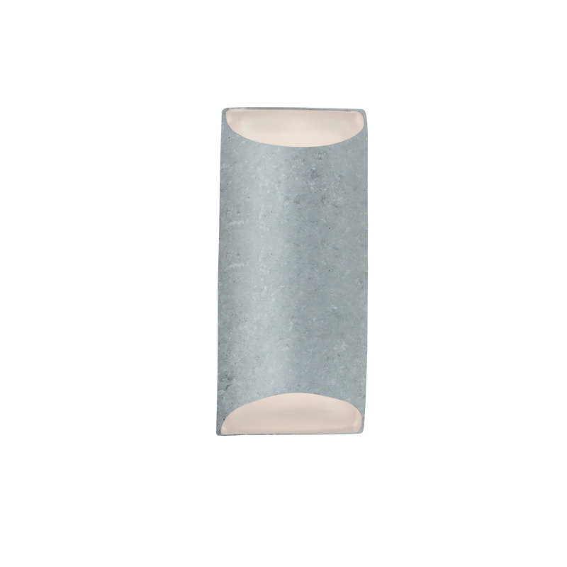 Applique murale en céramique Azem, H 13,75 po x l 7 po x P 4 po, DEL (intégrée), Béton