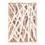 Tapis décoratif en laine noué à la main de conception unique 6 pi x 8 pi 1 po Ivoire/beige/brun