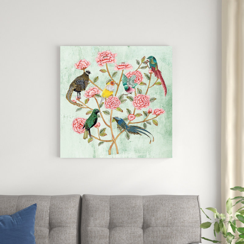 Minty chinoiserie II, H 30 po x l 30 po