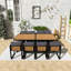 Ensemble de salle à manger de patio 18 pièces avec coussins 18 pièces-777961517