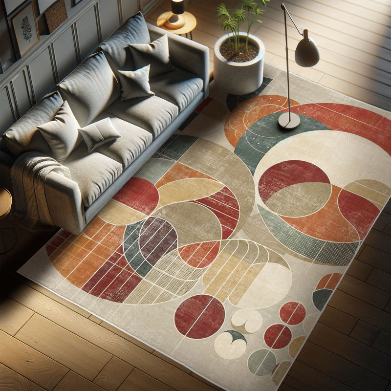 Machine Printed 229cm X 157cm Area Rug