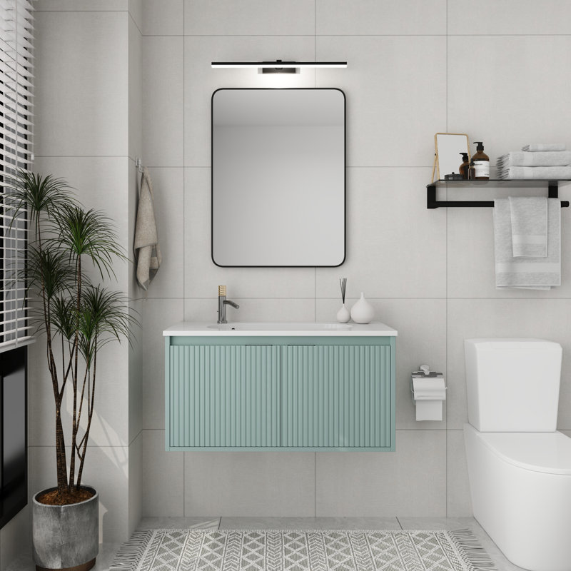 Loetta 35.81'' Single Bathroom Vanity with Stone Top