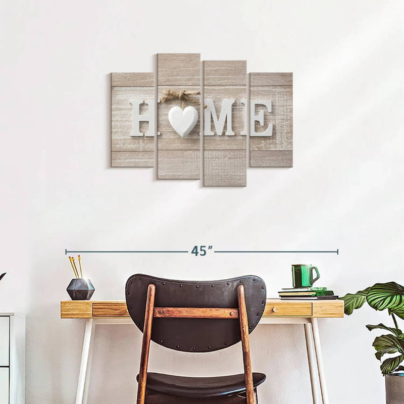 " Home Sign " 4 - Pieces, 22" H x 36" W x 1" D