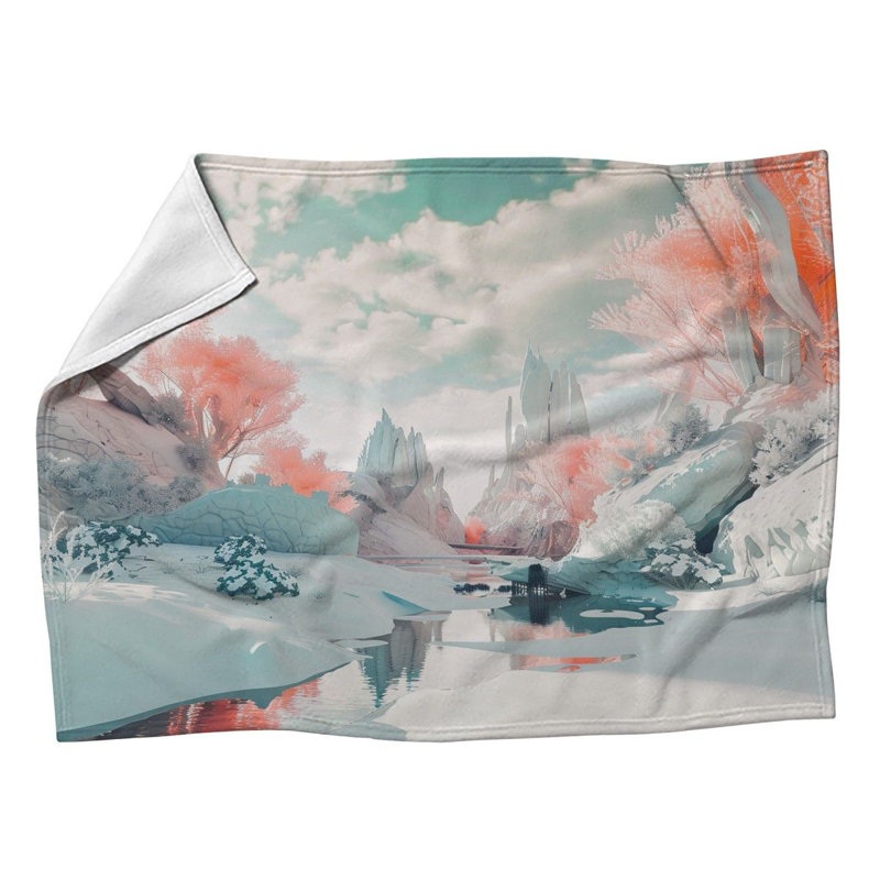 Jeté en molleton Trendy Floral Plush, L 60 po x L 80 po
