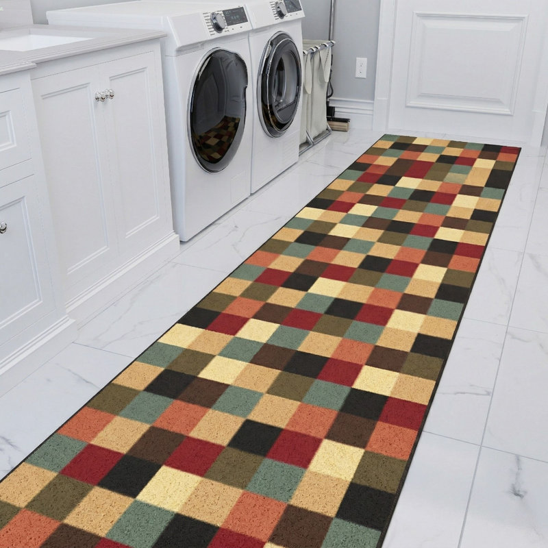 Multicolore tapis de couloir intérieur antidérapant Homeline, Tapis de couloir 2 pi 7 po x 31 pi