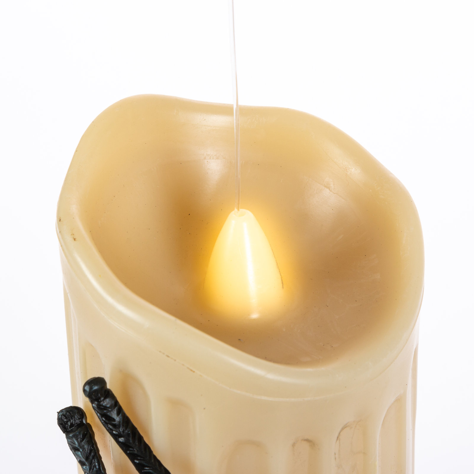 Lighted Candle/Spiders Set of 4 11.2"H with Remote