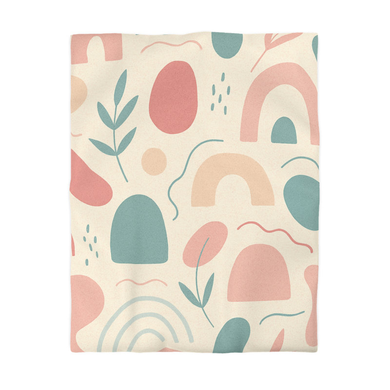  Duvet Covers No 1 Single Piece, White/Pink, Twin Duvet Cover