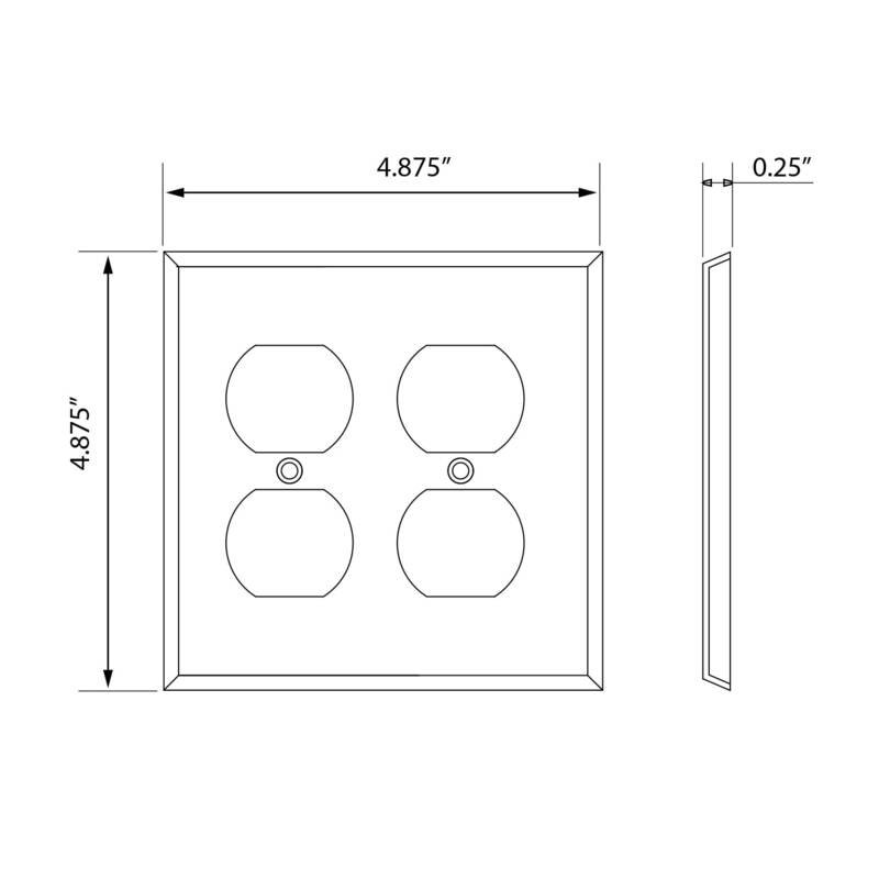 Ageless Iron Double Duplex Outlet Cover in Black Iron