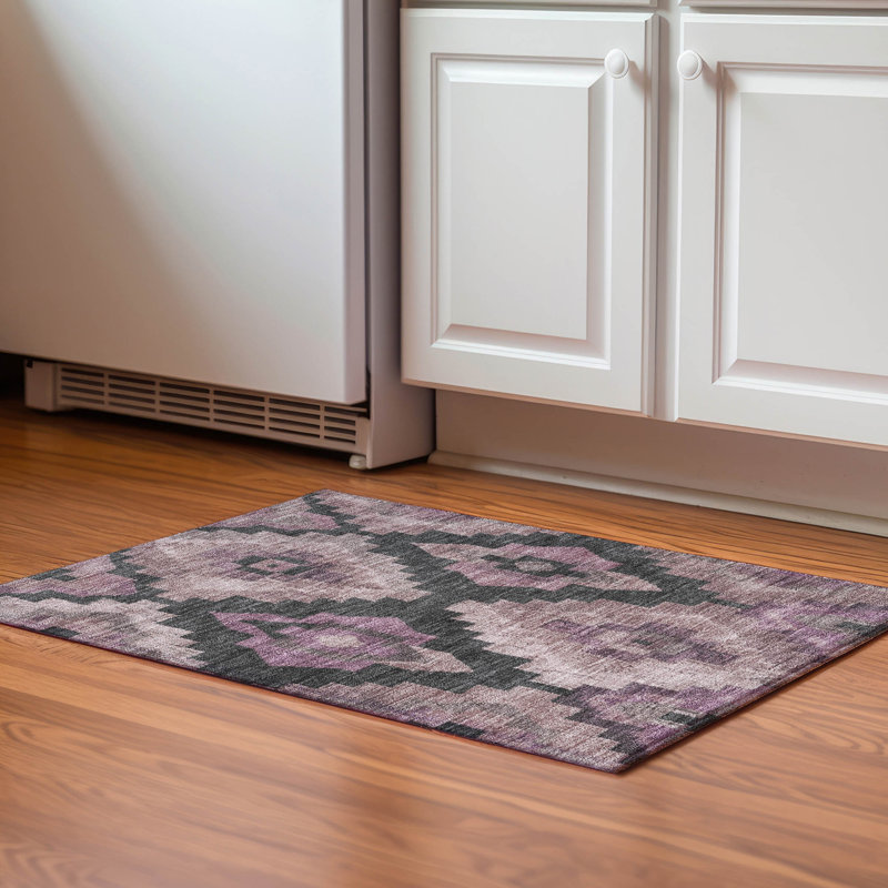 Premium Machine Washable Farolt AMF1894 Aztec Rug, Rectangle 1'8" x 2'6"