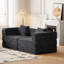 Canapé-lit convertible de 72,4 pouces, canapé en velours côtelé avec deux poches de rangement latérales et deux coussins, canapé-lit pliant confortable pour le salon, la chambre à coucher et le bureau, canapé moquette.-920069819