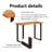 Adriahna vidaXL Dining Table, Natural Edges Tabletop with Power-Coated Steel Legs, Rustic Design Bistro Table for Dining Room, Kitchen, Solid Acacia Wood-897791274