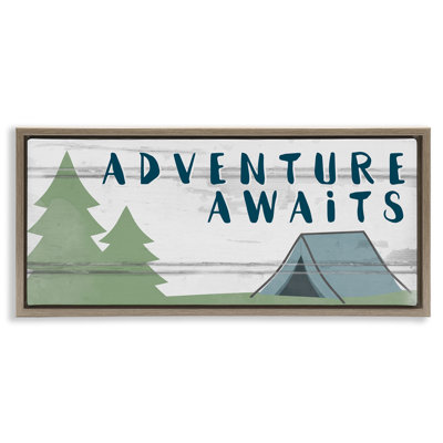 Une aventure attend une scène de camping