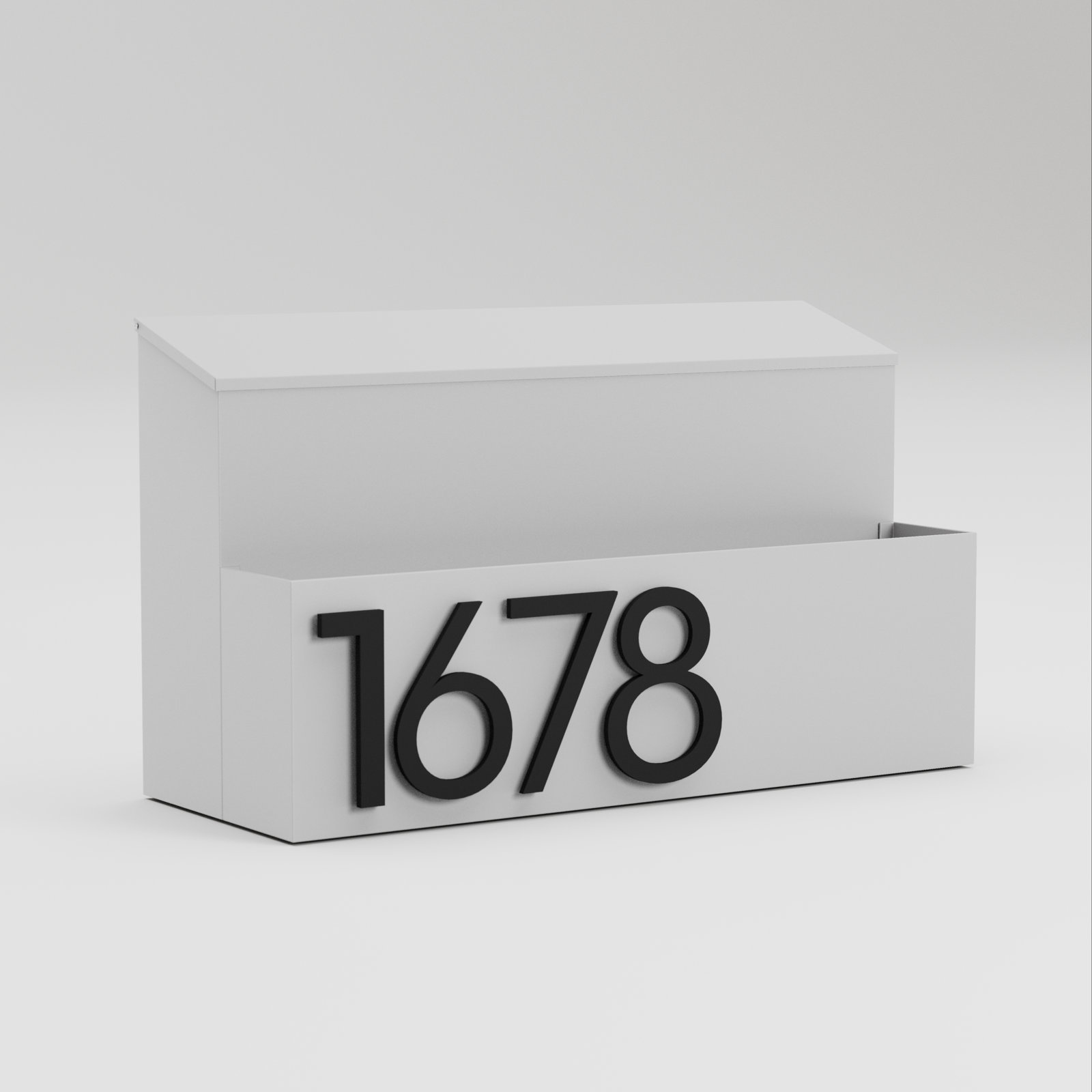 Garden Steel Wall-Mounted Mailbox, Black, White, Yes