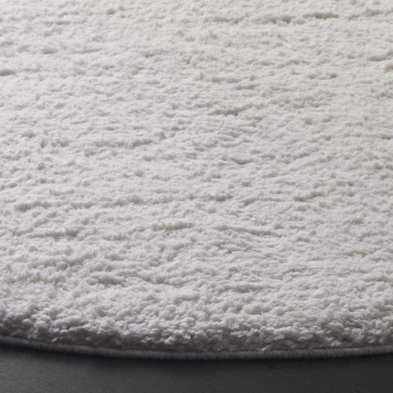 Tapis de couleur unie Mamers Performance, Rond 6 pi 7 po