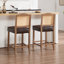 Tabourets de bar à hauteur de comptoir Tabourets de bar de ferme avec dossier en rotin Chaises de bar rembourrées confortables pour îlot de cuisine-1524090568-1511445513