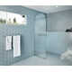 Maven 28 in. x 86.75 in. Fully Frameless Arched Fluted Single Fixed Shower Panel