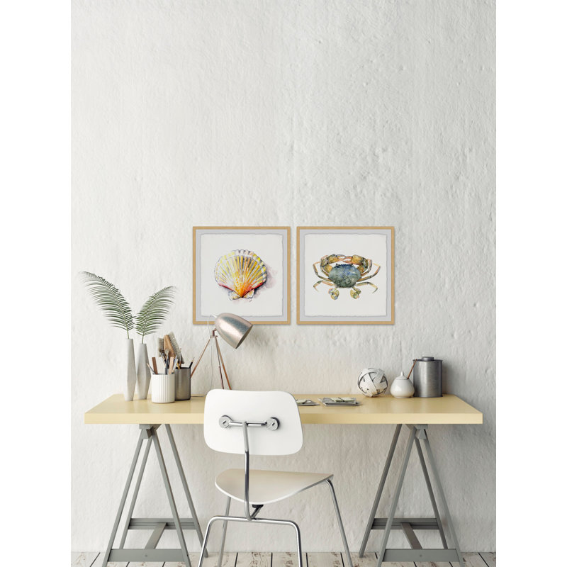 «Partners for Life Diptych», ensemble de 2 reproductions de peintures à l'aquarelle encadrées, H 12 po x l 12 po x P 1,5 po