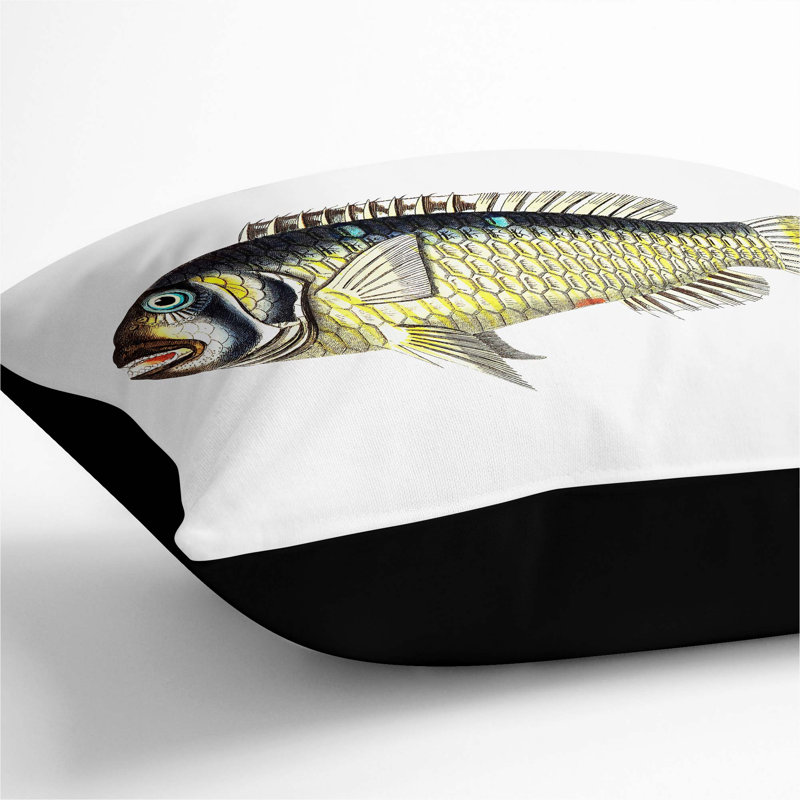 Square Throw Cushion, Black, 40cm H x 40cm W x 15cm D