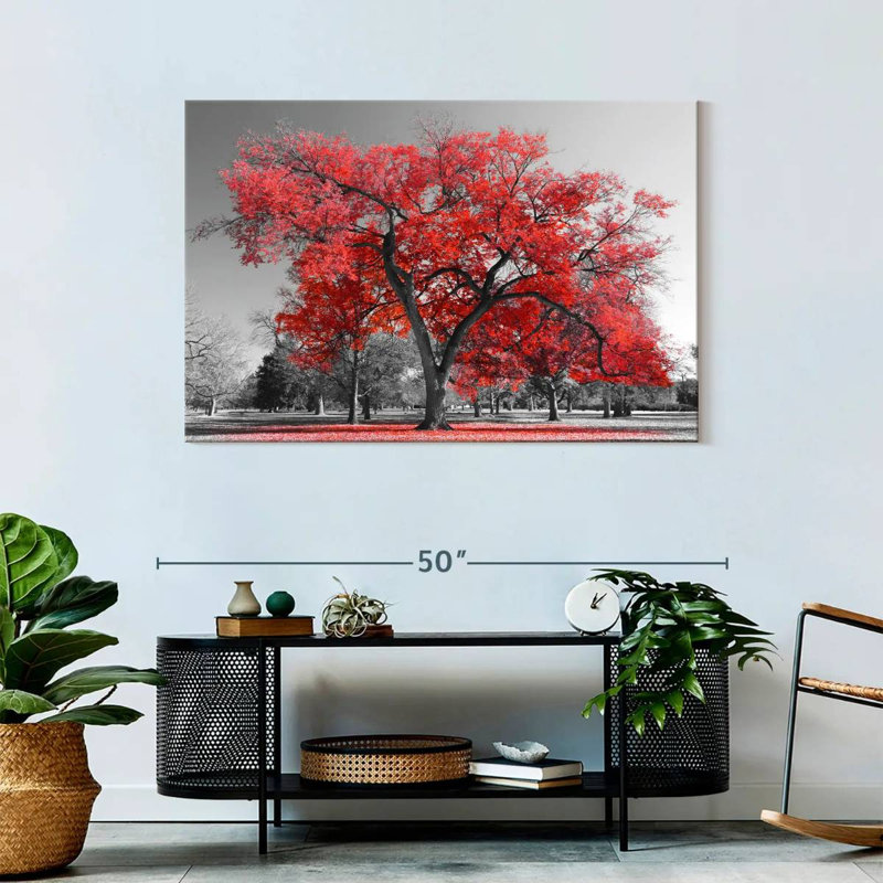 " Red Tree Canvas Print ", 30" H x 45" W x 1.25" D