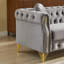 Canapé Chesterfield en velours avec coussins ronds-314597979