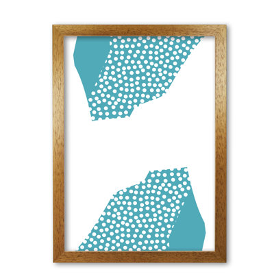 Teal Abstract Mountain Polka - Print
