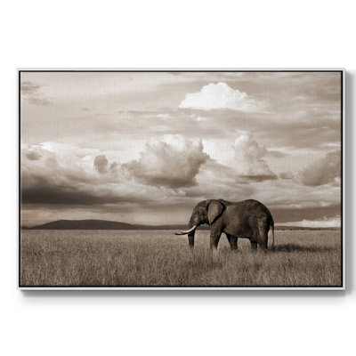 Maasai Majesty sépia, peinture sur toile