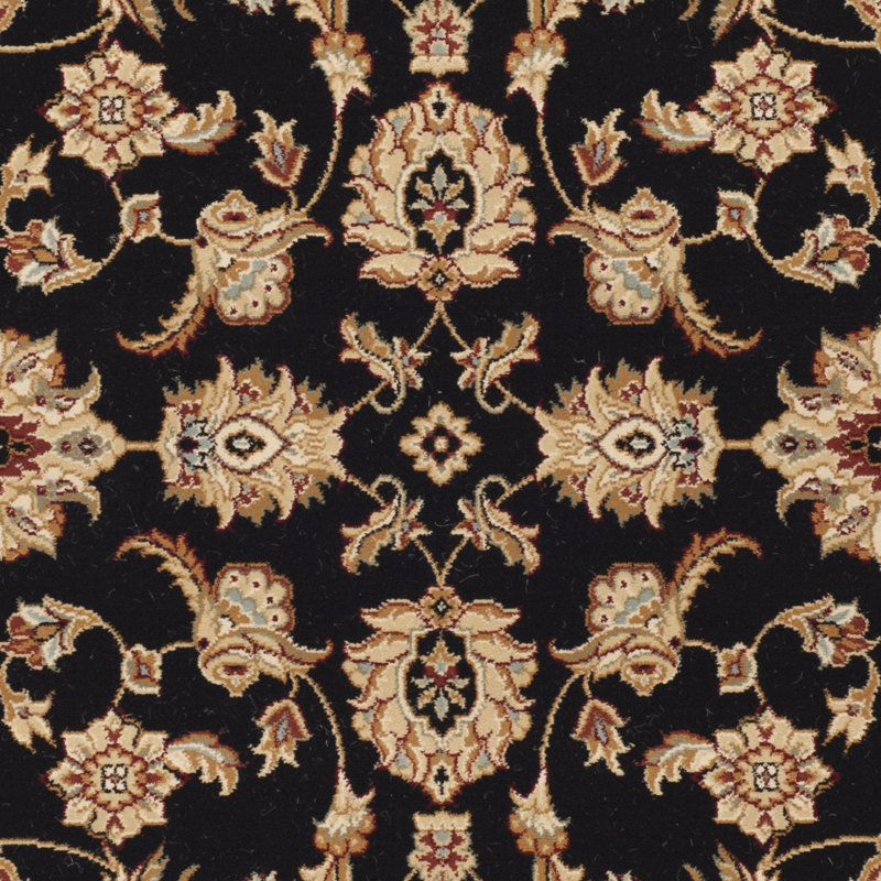 Tapis noir / crème Monarrez