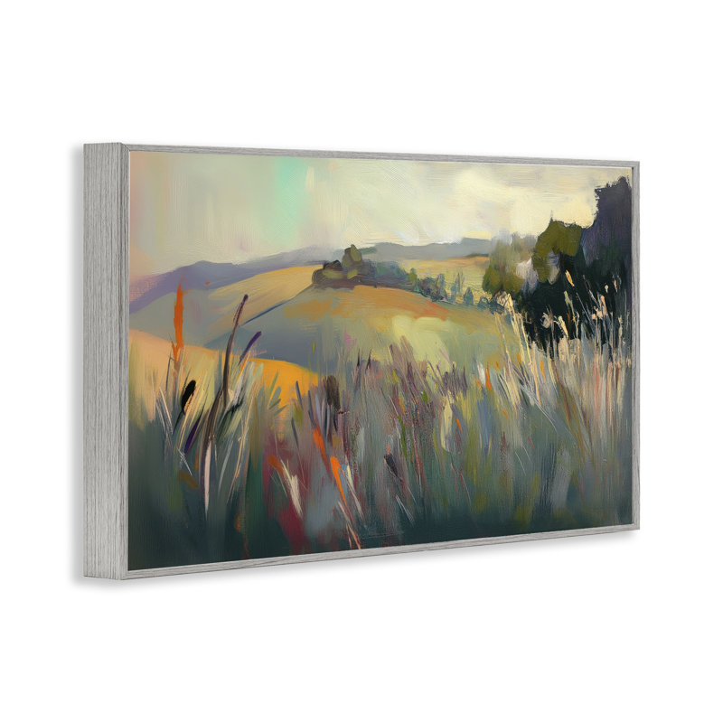 Giclée encadrée Tranquil Plains, conception d'Elara Yasna, Estampe numérique Farmhouse, H 20 po x l 30 po