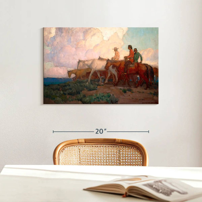 Lelar Navajo Range Riders, 16" H x 24" W