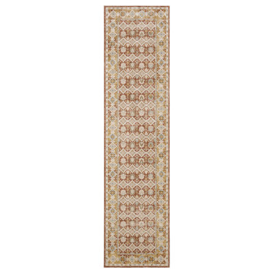 Windermere Karastan Staveley Low Pile Stain and Fade Resistant Polyester Indoor Area Rug in Terracotta