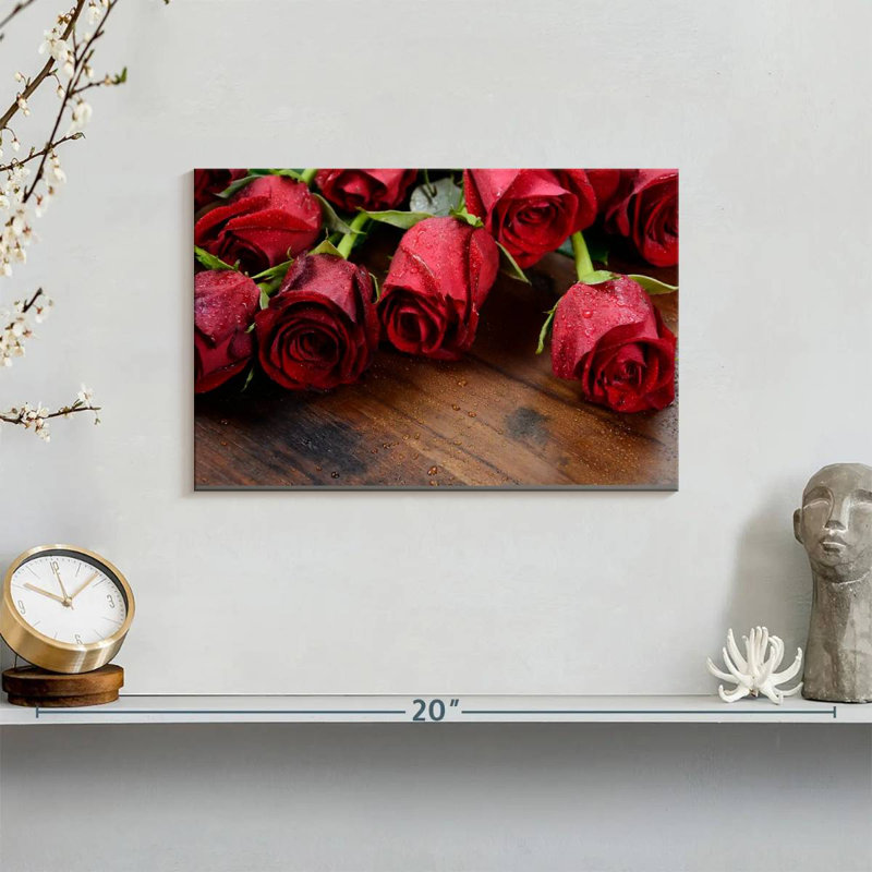 Harnek fraîchement cueillies roses rouges, H 8 po x l 12 po