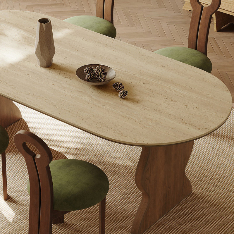 Table de salle à manger française rétro, 29.52"H x 70.86"L x 31.49"W