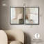 Ensemble de 2 décorations murales en toile Harmony Beige & White par Art Remedy, cadre noir, 16 x 20-751734674-751734675