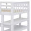 Lit mezzanine avec tablettes de rangement et bureau sous le lit-1140878369