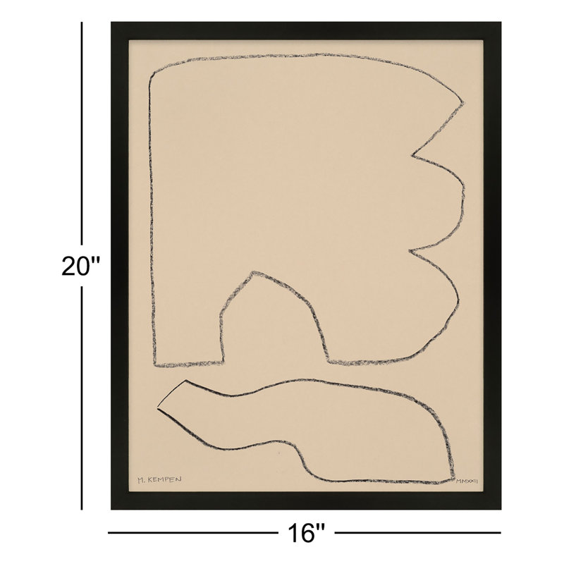 Outlines 3 Print by Michael Kempen, 20" H x 16" W x 1.25" D, Black