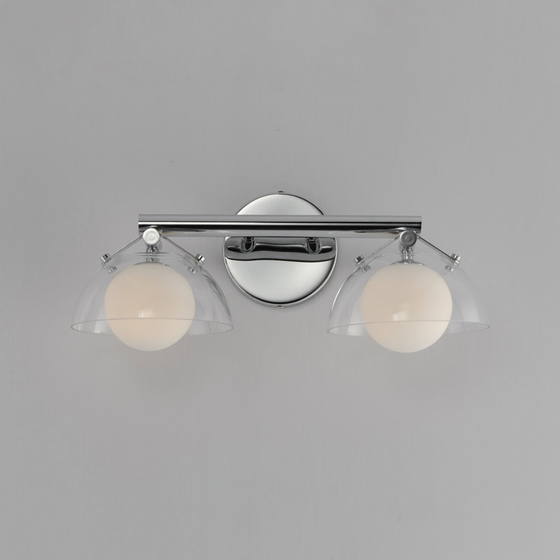 Domain 1 - Light Armed Sconce, Clear, 2, Polished Chrome