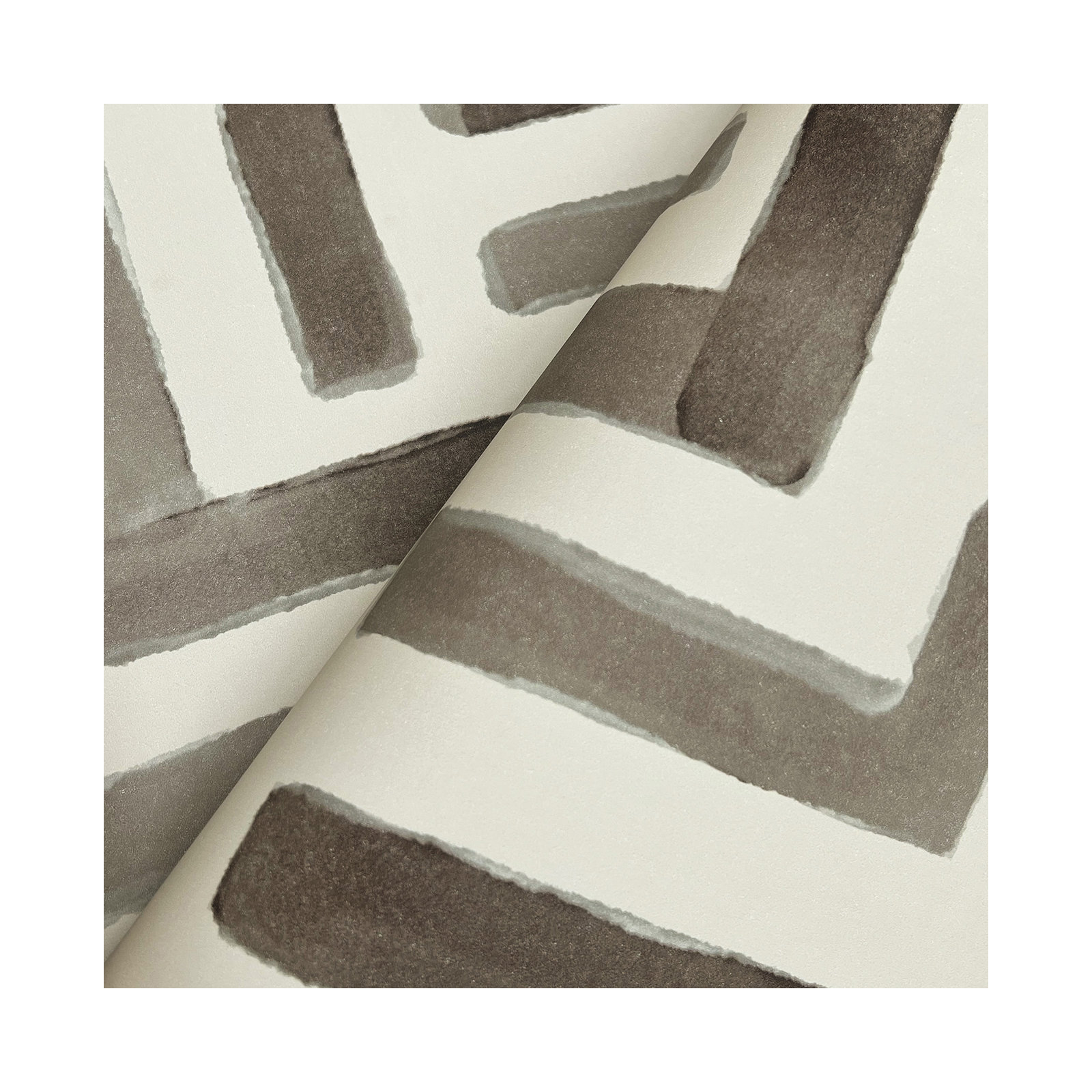 Unpasted Abstract Wallpaper, Brown