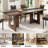71" Rectangular Farmhouse Dining Table for 6-8, Wood Kitchen Table with Wooden Legs, No Chairs, for Dining Room, Kitchen & Living Room-231263246