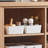 Plastic Storage Bin With Lid Stackable Containers White Small Storage Basket Organizer Bins For Organizing Office, Classroom, Pantry, Shelves, Vitamins, Snack 6E6AE8D4DE0F4912AF33D883CA5D6269